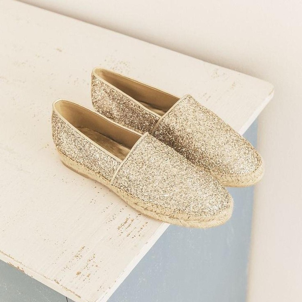 Bobbie’s Silver Glitter Espadrilles